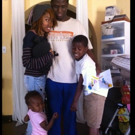 Numa Perrier with her former partner Dennis Dortch.